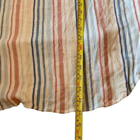 Torrid Ivory Striped Pullover Tank Top with Neck Tie Detail Size 4x 26 - Picture 9 of 9